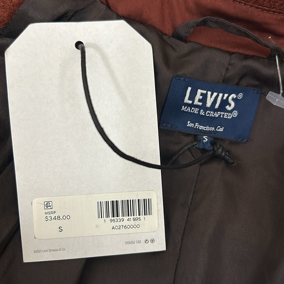 NWT Levi’s Men’s Wool Blend Oversized Slouch Overcoat Cherry Mahogany-Red size S - Picture 11 of 12